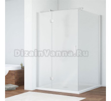 Душевой уголок Vegas Glass AFP-Fis 120*110 07 10 L профиль матовый хром, стекло сатин