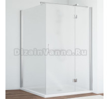 Душевой уголок Vegas Glass AFP-Fis 120*110 07 10 R профиль матовый хром, стекло сатин
