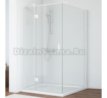 Душевой уголок Vegas Glass AFP-Fis 100*110 01 01 L профиль белый, стекло прозрачное