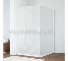 Душевой уголок Vegas Glass AFP-Fis 100*110 01 10 L профиль белый, стекло сатин