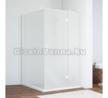 Душевой уголок Vegas Glass AFP-Fis 100*110 01 10 R профиль белый, стекло сатин
