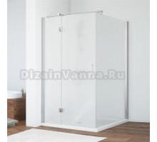 Душевой уголок Vegas Glass AFP-Fis 100*110 08 10 L профиль глянцевый хром, стекло сатин