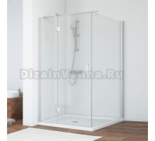 Душевой уголок Vegas Glass AFP-Fis 100*110 07 01 L профиль матовый хром, стекло прозрачное