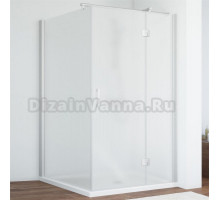 Душевой уголок Vegas Glass AFP-Fis 100*110 07 10 R профиль матовый хром, стекло сатин