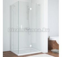 Душевой уголок Vegas Glass AFA-F 90*80 01 01 R профиль белый, стекло прозрачное