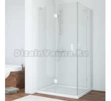 Душевой уголок Vegas Glass AFA-F 90*80 01 01 L профиль белый, стекло прозрачное