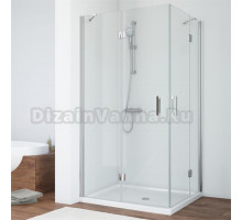 Душевой уголок Vegas Glass AFA-F 90*80 08 01 L профиль глянцевый хром, стекло прозрачное