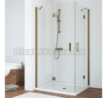 Душевой уголок Vegas Glass AFA-F 90*80 05 01 L профиль бронза, стекло прозрачное