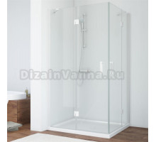 Душевой уголок Vegas Glass AFA-F 100*80 01 01 L профиль белый, стекло прозрачное