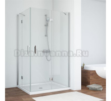 Душевой уголок Vegas Glass AFA-F 100*80 08 01 R профиль глянцевый хром, стекло прозрачное