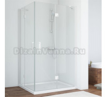 Душевой уголок Vegas Glass AFA-F 100*90 01 01 R профиль белый, стекло прозрачное