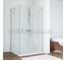 Душевой уголок Vegas Glass AFA-F 100*90 08 01 R профиль глянцевый хром, стекло прозрачное