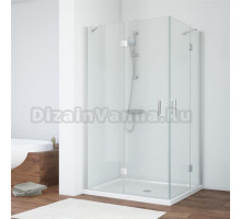 Душевой уголок Vegas Glass AFA-F 100*90 07 01 L профиль матовый хром, стекло прозрачное