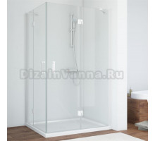 Душевой уголок Vegas Glass AFA-F 110*80 01 01 R профиль белый, стекло прозрачное