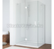 Душевой уголок Vegas Glass AFA-F 110*80 01 01 L профиль белый, стекло прозрачное