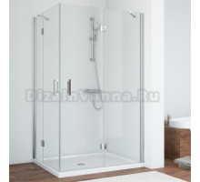 Душевой уголок Vegas Glass AFA-F 110*80 08 01 R профиль глянцевый хром, стекло прозрачное