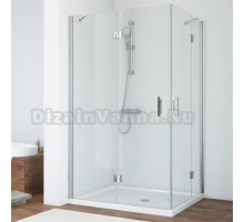 Душевой уголок Vegas Glass AFA-F 110*80 08 01 L профиль глянцевый хром, стекло прозрачное