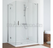 Душевой уголок Vegas Glass AFA-F 110*90 08 01 R профиль глянцевый хром, стекло прозрачное