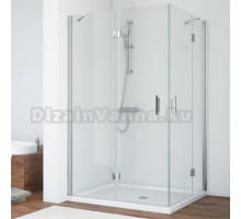Душевой уголок Vegas Glass AFA-F 110*90 08 01 L профиль глянцевый хром, стекло прозрачное