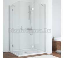 Душевой уголок Vegas Glass AFA-F 110*90 07 01 R профиль матовый хром, стекло прозрачное