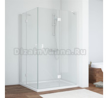 Душевой уголок Vegas Glass AFA-F 110*100 01 01 R профиль белый, стекло прозрачное