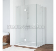 Душевой уголок Vegas Glass AFA-F 110*100 01 01 L профиль белый, стекло прозрачное
