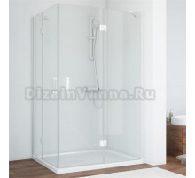Душевой уголок Vegas Glass AFA-F 120*80 01 01 R профиль белый, стекло прозрачное