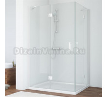 Душевой уголок Vegas Glass AFA-F 120*80 01 01 L профиль белый, стекло прозрачное