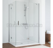 Душевой уголок Vegas Glass AFA-F 120*80 08 01 R профиль глянцевый хром, стекло прозрачное