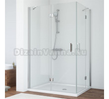 Душевой уголок Vegas Glass AFA-F 120*80 08 01 L профиль глянцевый хром, стекло прозрачное