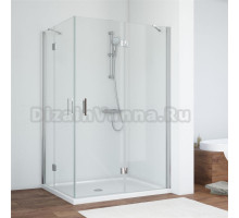 Душевой уголок Vegas Glass AFA-F 120*90 08 01 R профиль глянцевый хром, стекло прозрачное