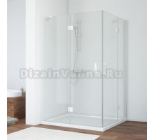Душевой уголок Vegas Glass AFA-F 120*100 01 01 L профиль белый, стекло прозрачное