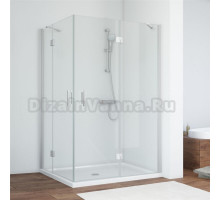 Душевой уголок Vegas Glass AFA-F 120*100 07 01 R профиль матовый хром, стекло прозрачное
