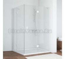 Душевой уголок Vegas Glass AFA-F 120*110 01 01 R профиль белый, стекло прозрачное