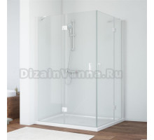 Душевой уголок Vegas Glass AFA-F 120*110 01 01 L профиль белый, стекло прозрачное