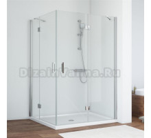 Душевой уголок Vegas Glass AFA-F 120*110 08 01 R профиль глянцевый хром, стекло прозрачное