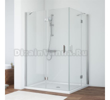 Душевой уголок Vegas Glass AFA-F 120*110 08 01 L профиль глянцевый хром, стекло прозрачное