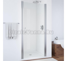 Душевая дверь в нишу Vegas Glass EP 65 08 01 профиль глянцевый хром, стекло прозрачное