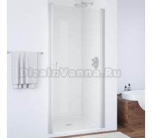 Душевая дверь в нишу Vegas Glass EP 65 07 01 профиль матовый хром, стекло прозрачное