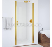 Душевая дверь в нишу Vegas Glass EP 65 09 01 профиль золото, стекло прозрачное