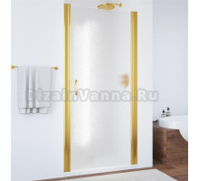 Душевая дверь в нишу Vegas Glass EP 65 09 02 профиль золото, стекло шиншилла