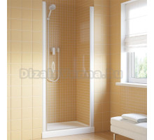 Душевая дверь в нишу Vegas Glass EP Lux 60 01 01 R профиль белый, стекло прозрачное