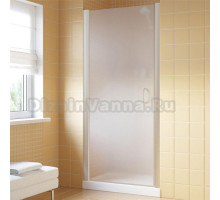 Душевая дверь в нишу Vegas Glass EP Lux 65 07 10 L профиль матовый хром, стекло сатин