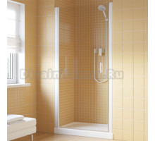 Душевая дверь в нишу Vegas Glass EP Lux 75 01 01 L профиль белый, стекло прозрачное