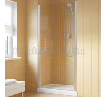 Душевая дверь в нишу Vegas Glass EP Lux 75 07 01 L профиль матовый хром, стекло прозрачное