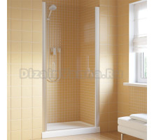 Душевая дверь в нишу Vegas Glass EP Lux 75 07 01 R профиль матовый хром, стекло прозрачное