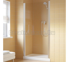 Душевая дверь в нишу Vegas Glass EP Lux 80 07 01 L профиль матовый хром, стекло прозрачное