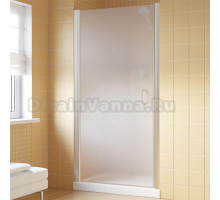 Душевая дверь в нишу Vegas Glass EP Lux 80 07 10 L профиль матовый хром, стекло сатин