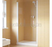 Душевая дверь в нишу Vegas Glass EP Lux 85 01 01 L профиль белый, стекло прозрачное