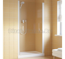 Душевая дверь в нишу Vegas Glass EP Lux 85 01 01 R профиль белый, стекло прозрачное